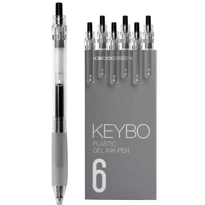 Bút gel KACO Keybo màu đen cây lẻ (Hàng chính hãng)