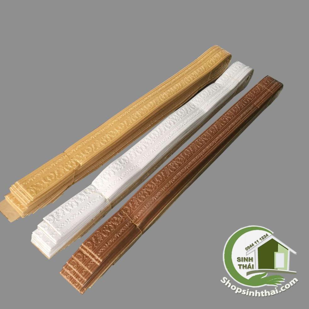 Xốp dán len tường - phào chỉ dán khung tranh - dán chỉ tường -  có sẵn keo - chọn màu