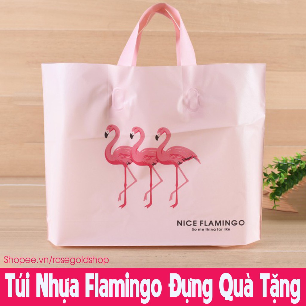 Túi Nhựa Flamingo Đựng Quà Tặng Dai, Bền, Đẹp Cỡ Lớn