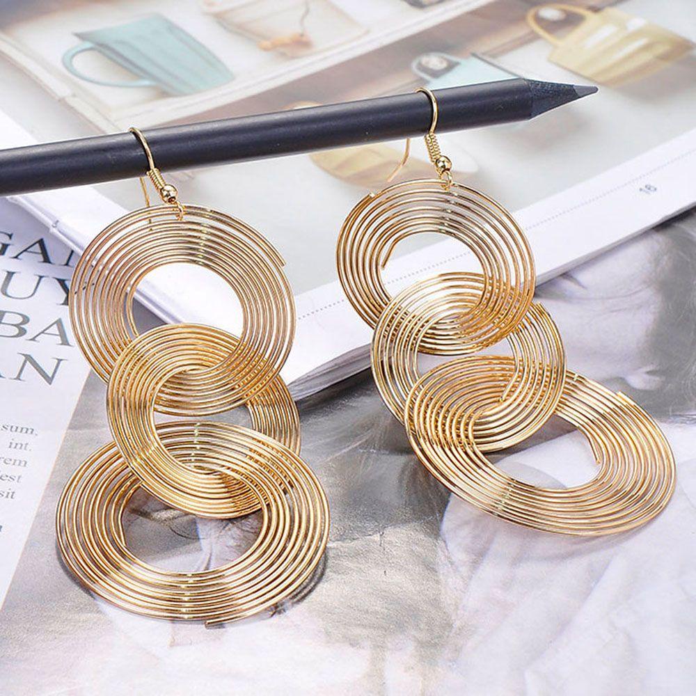 Hoa Tai Dáng Dài Phối Tua Rua Phong Cách Bohemian Thời Trang Cho Nữ