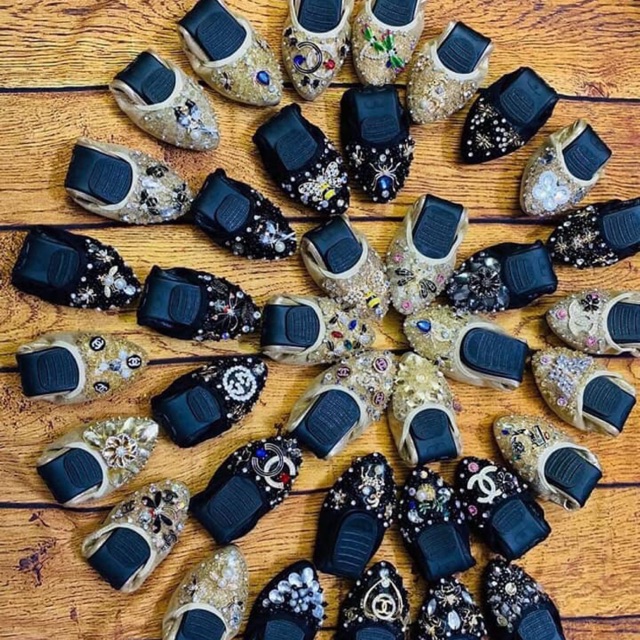 Giày bệt đính đá cao cấp