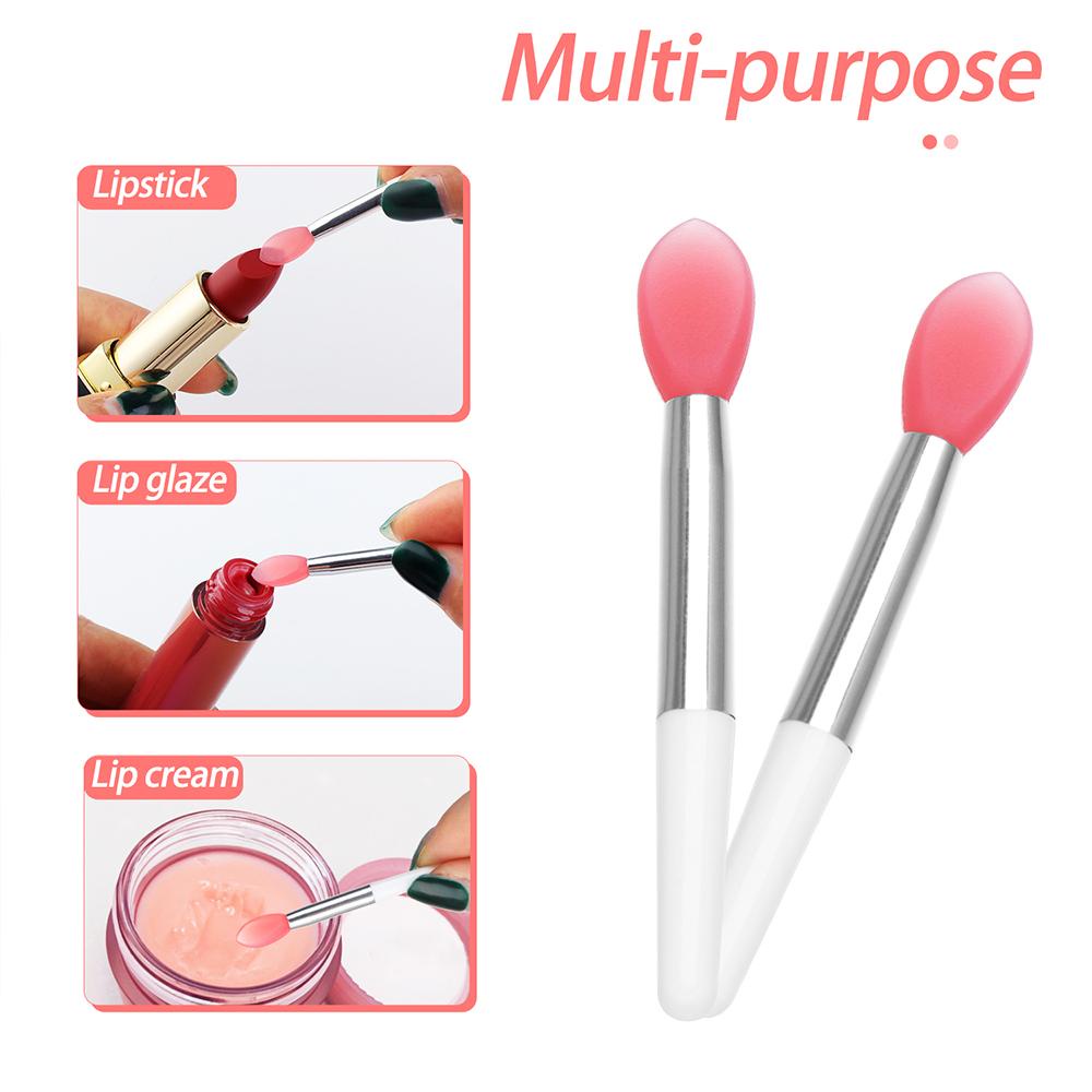BORAG Cọ Tô Son Môi Bằng Silicone Kèm 1 Cọ Tô Son Môi Chống Bụi Tẩy Tế Bào Chết