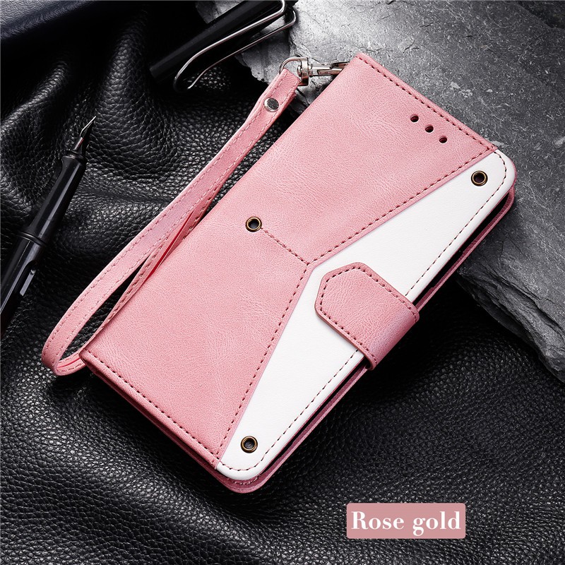 Bao Da Pu Thiết Kế Đơn Giản Sang Trọng Dành Cho Samsung Galaxy S7 S7 Edge S8 Plus S9 Plus S8+ S9+ S8 S9 wallet soft pu leather flip mobile phone holder stand soft case cover