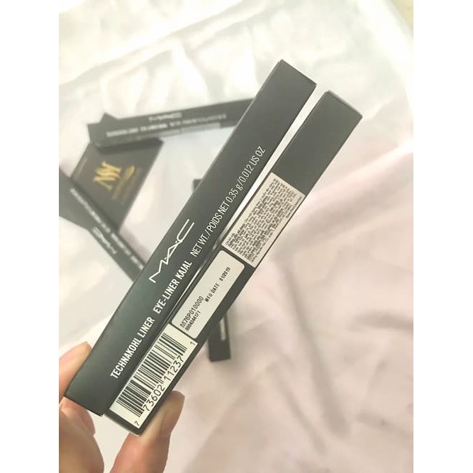 [MAU KHÔ-KHÔNG TRÔI] Chì Kẻ Mắt MAC Grapblack Eye Liner Kajal 0,35g/ chính hãng/hàng sẳn như hình / màu đen