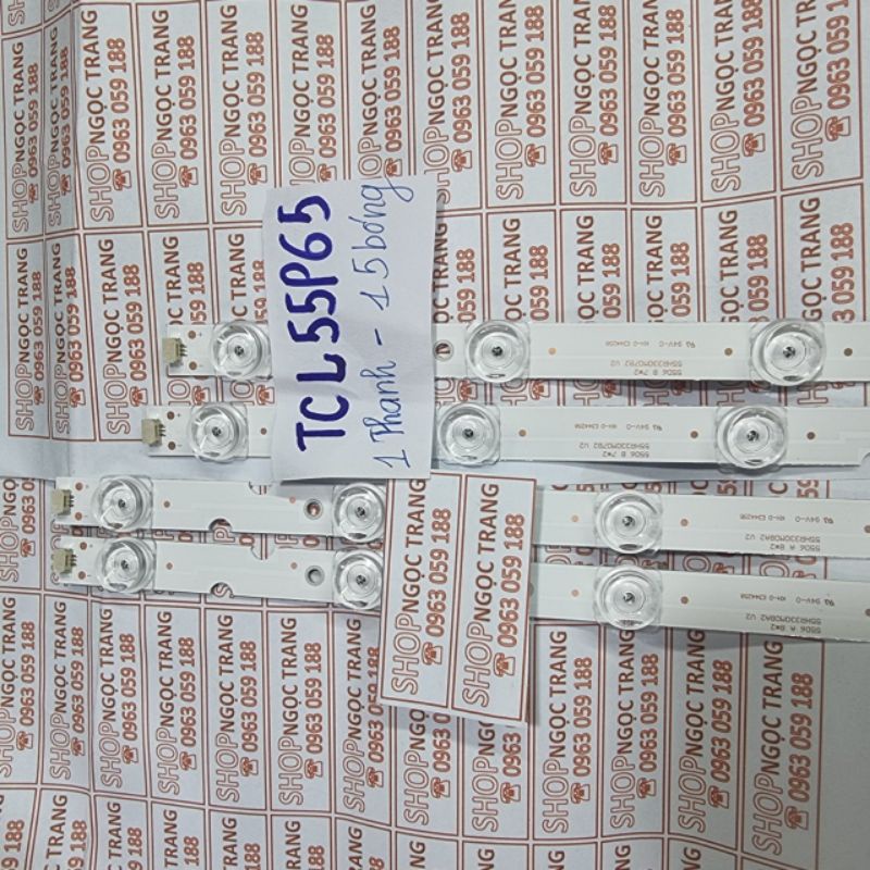 Thanh Led Cho Tivi TCL 55 P6 inch- Giá 2 Thanh Dài 15 Bóng
