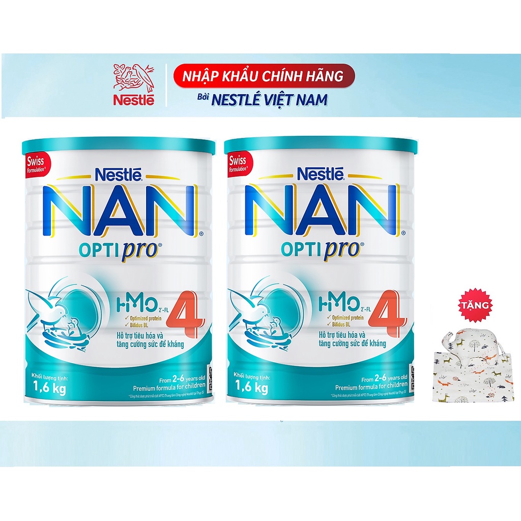 Combo 2 Hộp Sữa Nan Optipro Số 4 1,6 Kg (Date t12/2024)