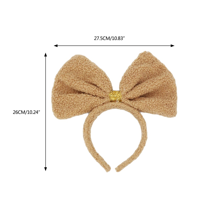 Băng Đô Nơ Cài Tóc Bằng Lông Nhung Dành Cho Nữ