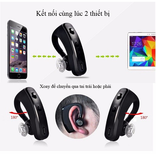 [Mã 2404EL10K giảm 10K đơn 20K] Tai Nghe Bluetooth V9 Móc Tai Tích Hợp Micro Chất Lượng Cao