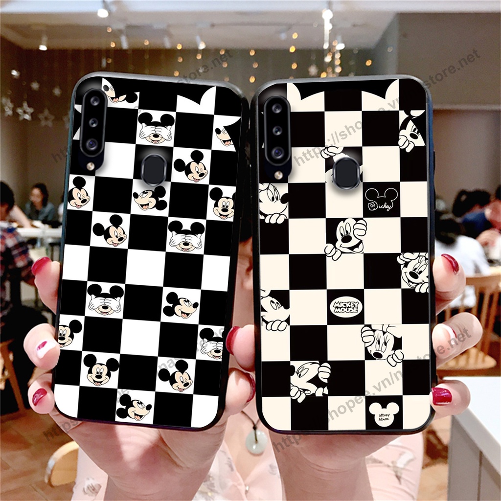 Ốp lưng Samsung A10s / A20s / A20 / A30 trái tim họa tiết caro, mikey họa tiết beabrick kaws cute