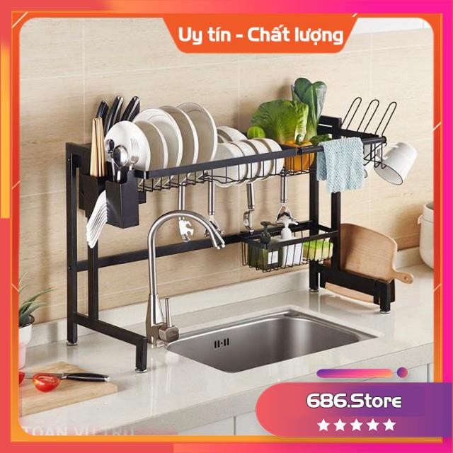 Kệ úp bát đĩa cao cấp bằng INOX chống gỉ tích hợp nhiều công dụng tiện lợi , đa năng