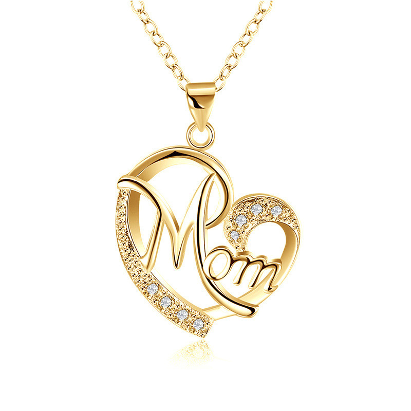 Mom / Love Pendant With Luxury Stone