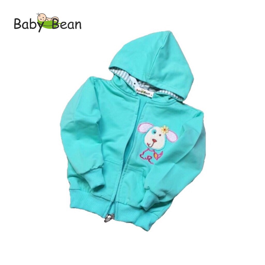 Áo Khoác Da Cá Thêu Cừu cài Hoa Bé Gái BabyBean