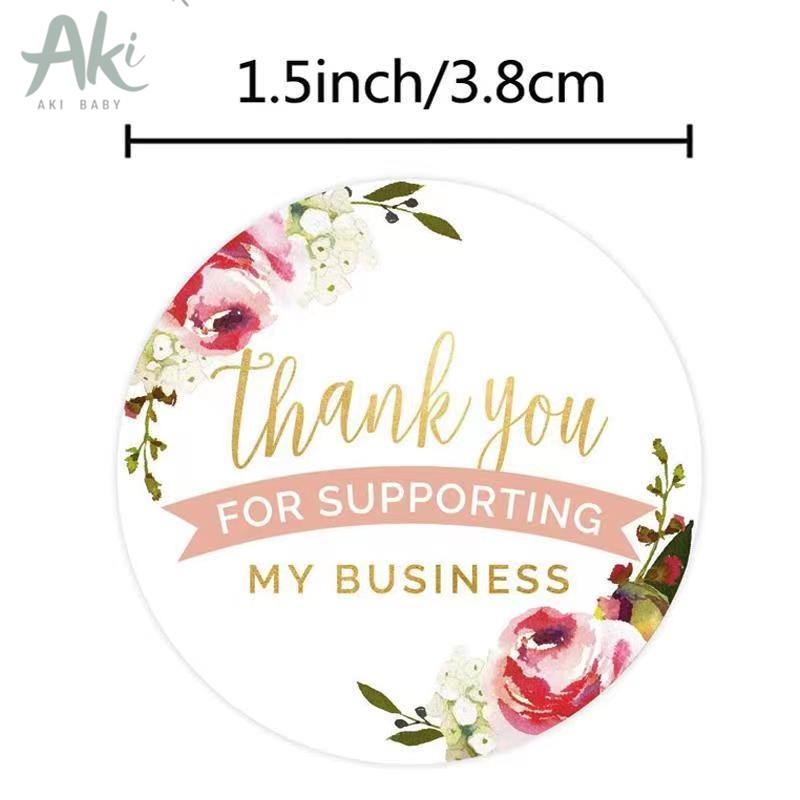 Tem cảm ơn thank you sticker 2.5cm xinh xắn dán đồ handmade gói quà ý nghĩa