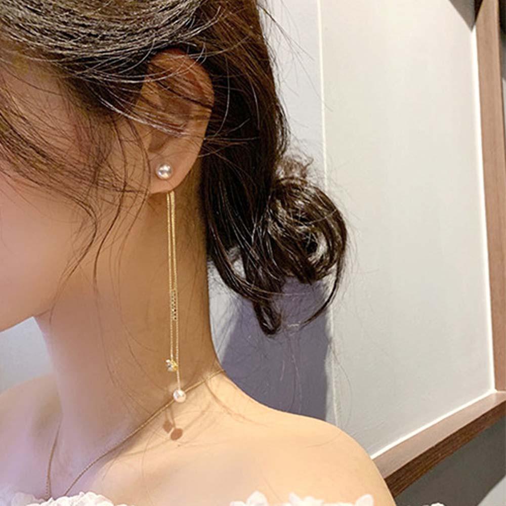 Bông Tai Dáng Dài Phong Cách Hàn Quốc Cho Nữ|Dây Chuyền Dạng Chuỗi Bện Thời Trang