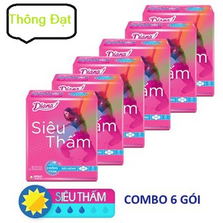 Lốc 6 gói băng vệ sinh Diana siêu thấm SMC