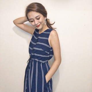 Đầm hiệu thiết kế thanh lý, jumpsuit 2 dây hoa
