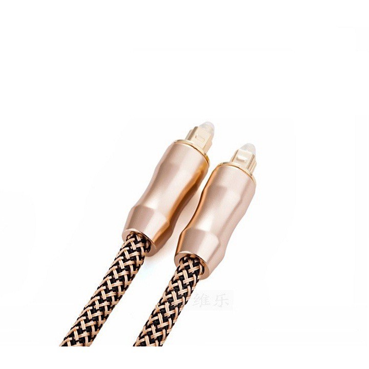 Cáp Quang: Toslink Optical đầu mạ vàng 24k dài 10m - Toslink Optical Cáp quang âm thanh