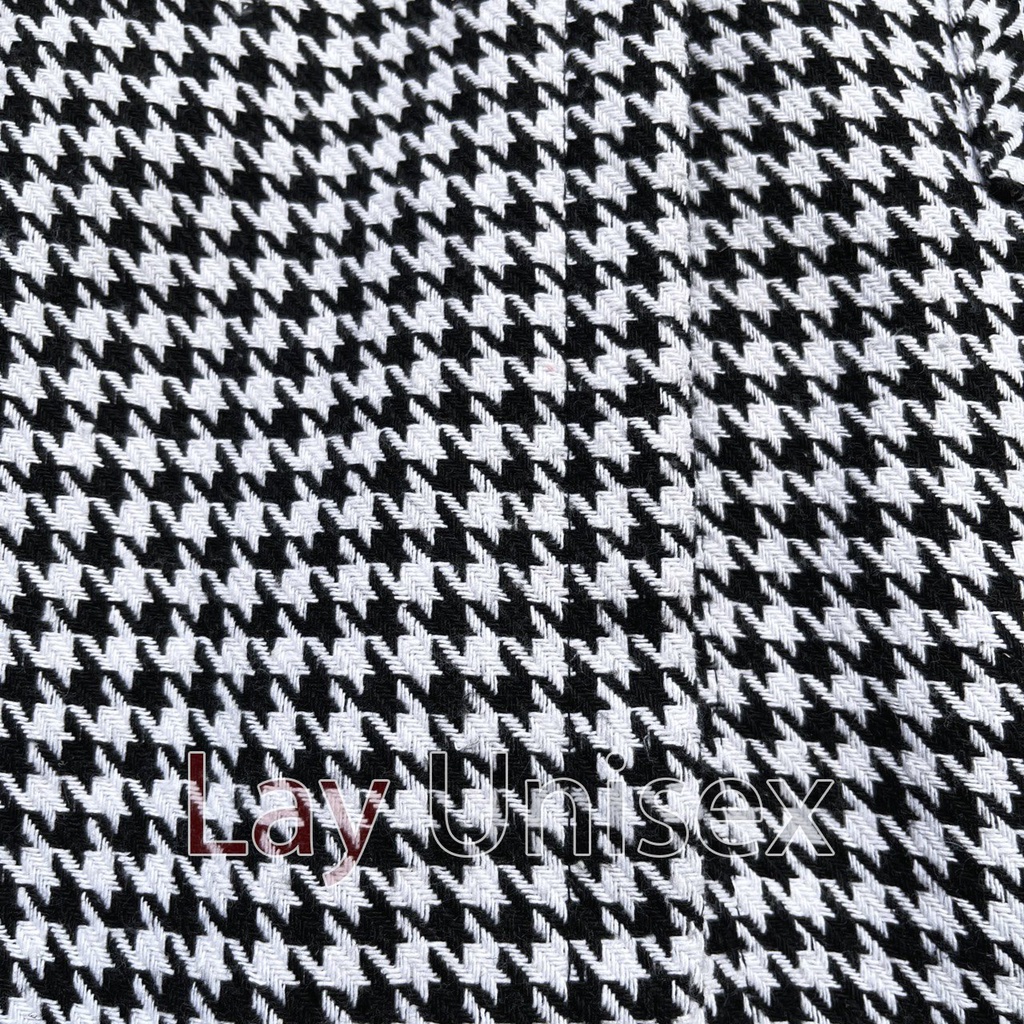 Áo gile nam Houndstooth túi hộp chất dạ tweet