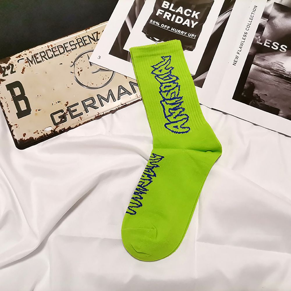 Vớ Cổ Cao In Chữ Phong Cách Hip Hop Thời Trang Cho Nữ