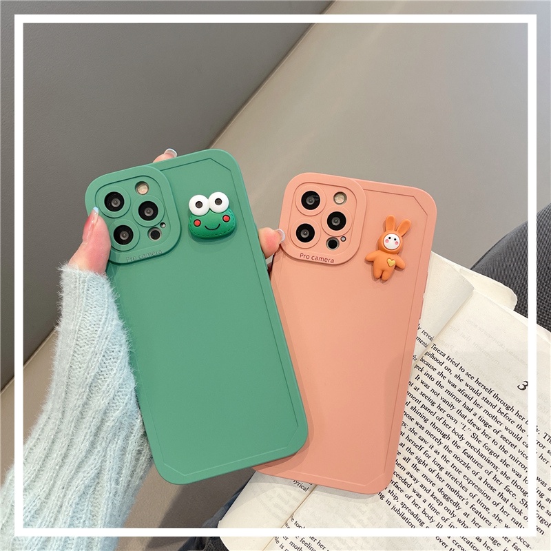 Ốp Điện Thoại Hình Ếch/Thỏ 3D Cho OPPO A15 A16 A96 A95 A94 A93 A5S A7 A3S A5 A8 A31 A52 A53 A54 A72 A92 A74 A55 A5 2020 A9 2020 F9 F11 F11Pro Reno7 7Z 6 6Z 5 4 3