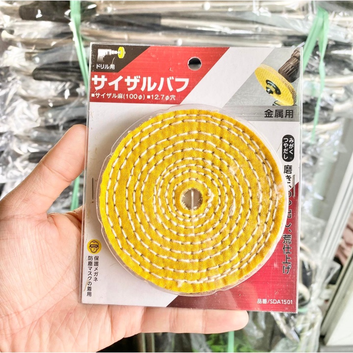 Đầu vải đánh bóng kim loại gắn máy khoan hàng tồn siêu thị nhật