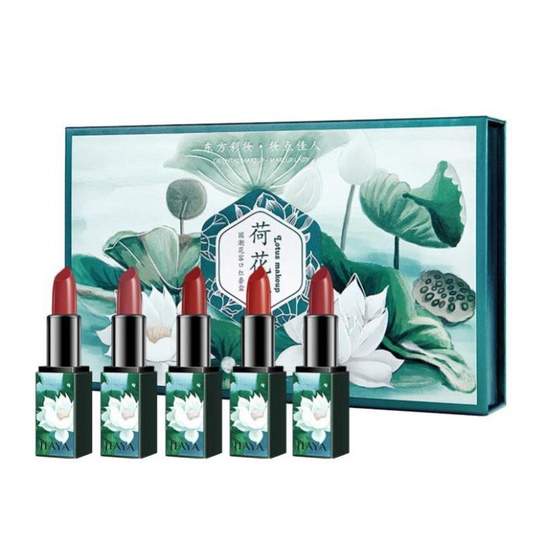 (HàngCao Cấp) Set 5 Son Môi Dưỡng Ẩm Chống Nước Phong Cách Cổ Điển-MS010 | BigBuy360 - bigbuy360.vn
