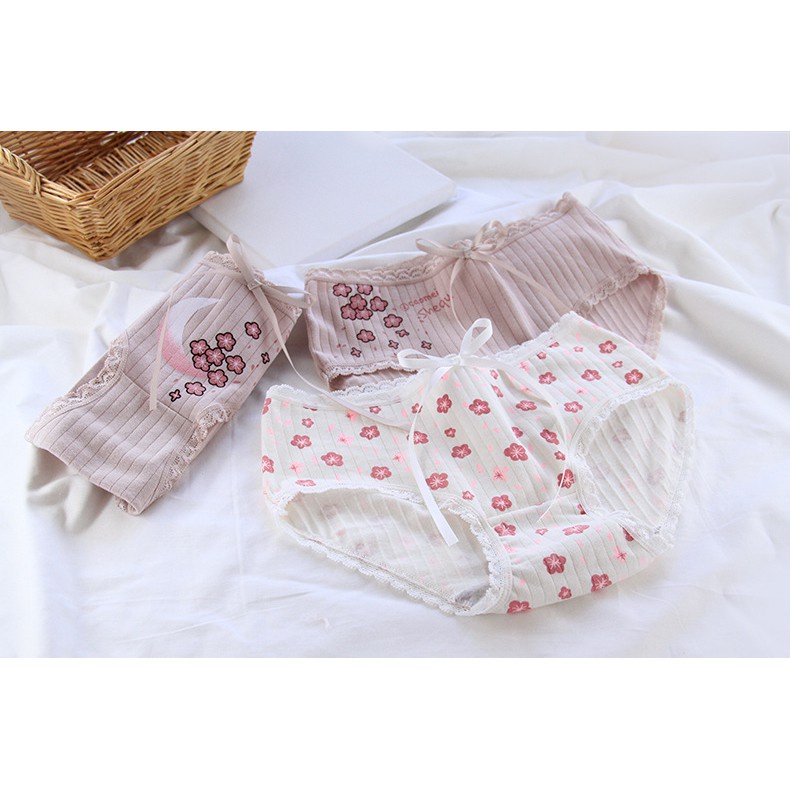 Quần Lót Nữ Cotton Hoa Anh Đào Xuất Nhật - Hàng Loại Đẹp.
