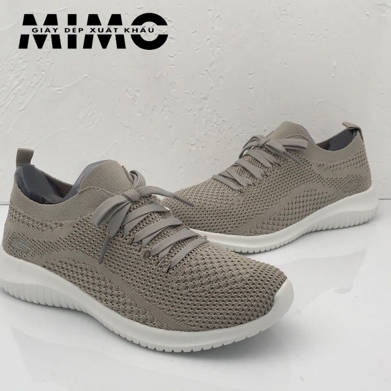 Giày Skechers buộc dây, giày thể thao đi bộ siêu êm mềm nhẹ, thoáng khí, chống trơn trượt cho nữ
