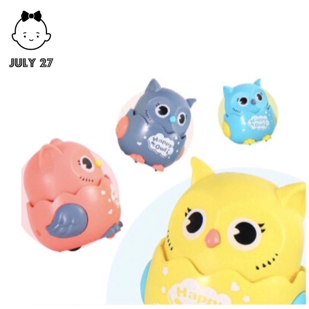 Chim Cú Mèo Chạy Cót, Cú Mèo Vui Nhộn và Thú Vị, Nhựa ABS An Toàn Cho Bé