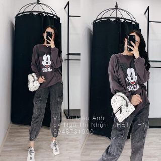Áo micky tay dài