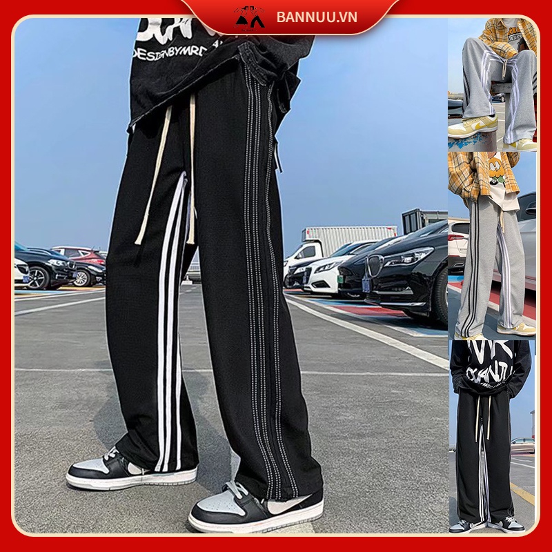 quần ống suông Sọc thời trang quần âu nam unisex quần thể thao nam dài chất đũi cao cấp quần jogger thể thao nam from rộng quần nữ trẻ tuổi quần baggy