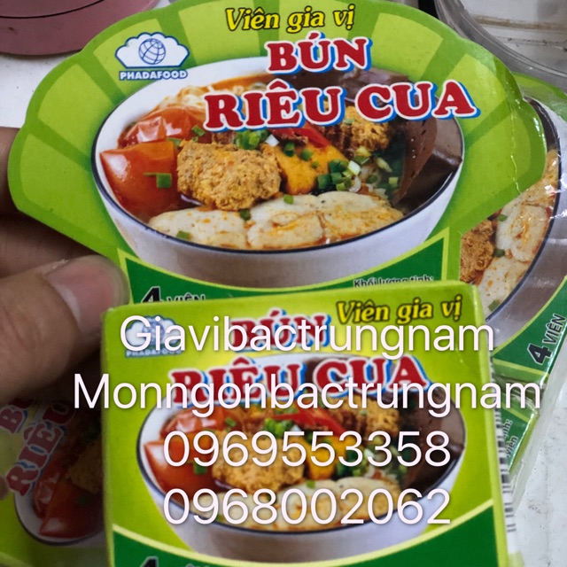 HỘP VIÊN GIA VỊ BÚN RIÊU CUA_HỘP 4 VIÊN.