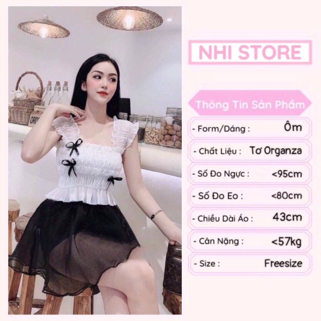[FREESHIP 50K] ÁO KIỂU NHISTORE Dún Thun Lai Bèo ĐÍnh Nơ Dễ Thương Vải Tơ Ánh Freesize 48-57kg