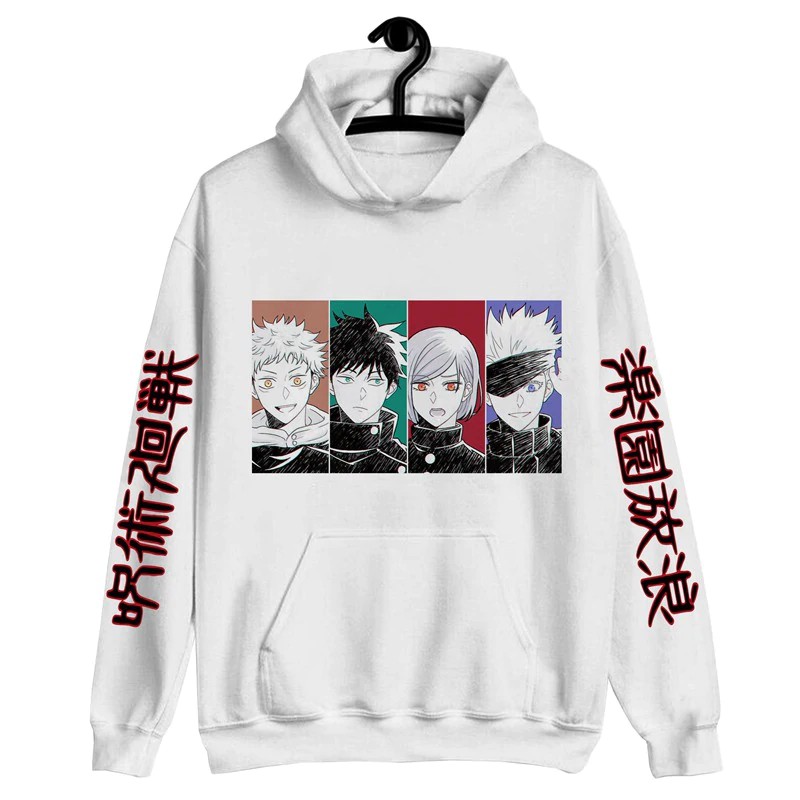 Áo Hoodie Tay Dài In Hình Anime Jujutsu Kaisen