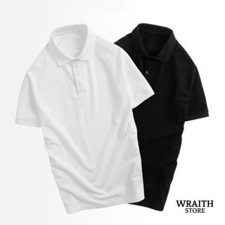 Áo polo nam cổ bẻ WRAITH trơn basic chất liệu cotton, dày dặn, chuẩn form, sang trọng PBQ