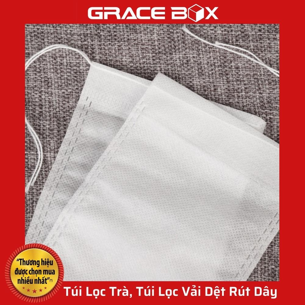 {Giá Sỉ} Xấp 50 Túi Lọc Trà, Túi Lọc Vải Dệt Rút Dây - Loại Cao Cấp- Siêu Thị Bao Bì Grace Box