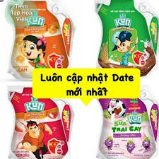 Thùng 24 Túi Sữa Chua Uống Kun Hương Dâu / Cam / Socola/ Nho 110ml