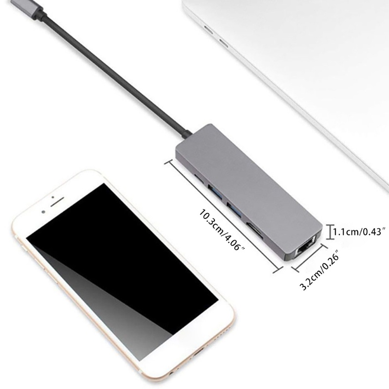Bộ Chia Nhiều Cổng USB 3.0 4K 5 Trong 1 Tiện Dụng