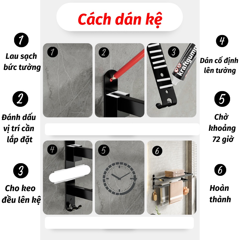 Kệ Để Đồ Nhà Tắm, Giá Treo Khăn Nhà Tắm Inox Không Gỉ Đa Năng, Treo Đồ Tiện Lợi LEON OFFICIAL