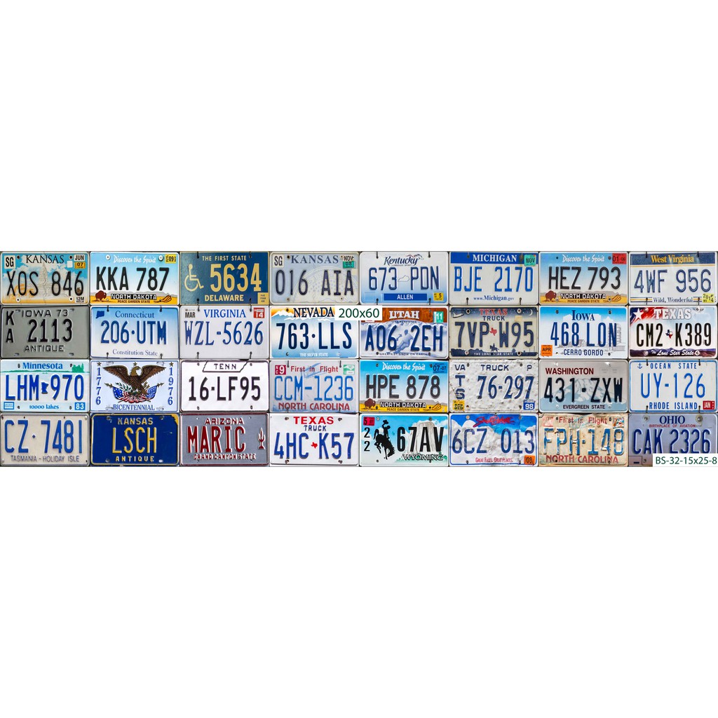 Decal biển số xe dán Quán beer, Bar, Barber loại 15x25cm