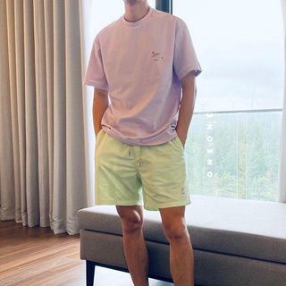 Quần short cotton thêu Logo
