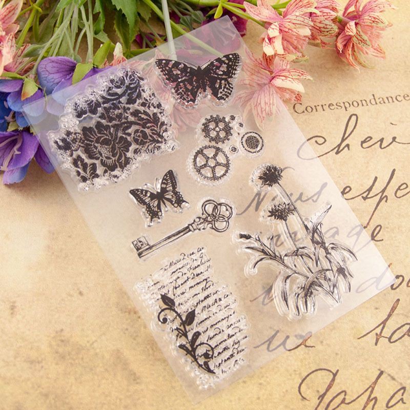 love* Butterfly Silicone Clear Seal Stamp DIY Scrapbooking Embossing Photo Album Decorative Paper Card Craft Art Handmade Gift