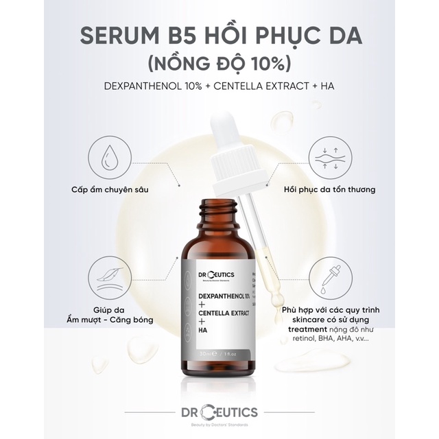 Serum B5 Rau má DrCeutics  - Cấp ẩm làm dịu