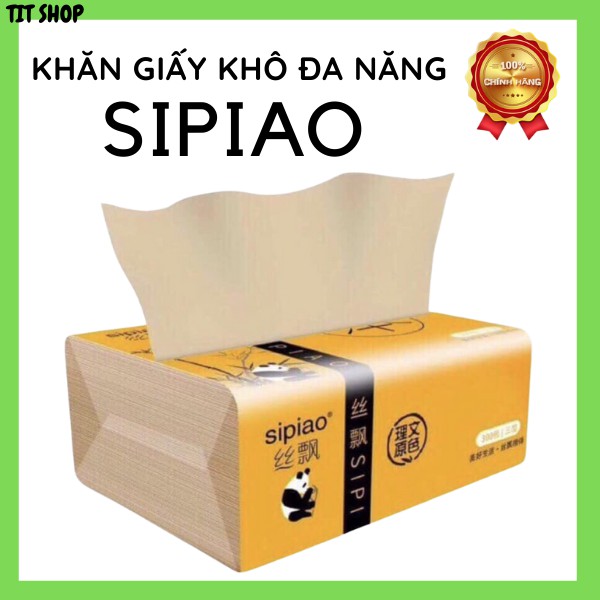 Combo 4 bịch Khăn giấy khô Gấu Trúc Sipiao