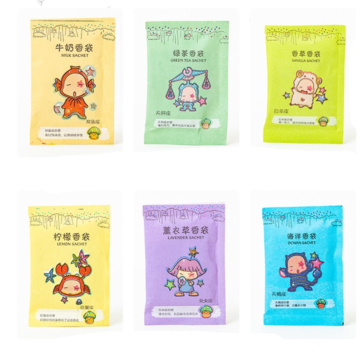 Túi Thơm Mini 12 Cung Hoàng Đạo Để Tủ Quần Áo, Giày Dép (Mẫu Ngẫu Nhiên)