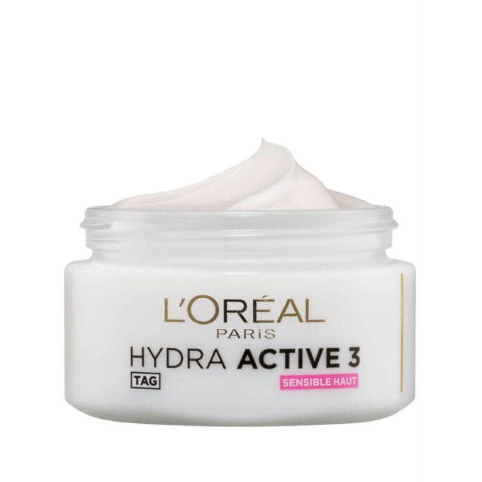 Kem dưỡng da Loreal Hydra Active 3 Tag cho da khô và nhạy cảm ban ngày, 50ml