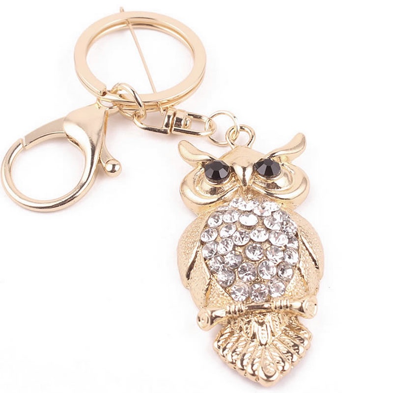 Móc Khóa Hình Cú Mèo Đính Đá Xinh Xắn