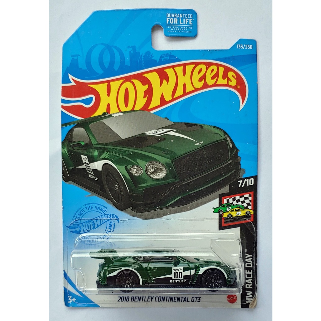 Xe mô hình tỉ lệ 1:64 Hot Wheels T-26 2018 Bentley Continental GT3 xanh 100