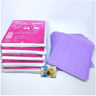 Tấm lót phân xu Hiền Trang, tấm lót chống thấm cho trẻ sơ sinh 3 lớp loại đẹp (bịch đại 12 tờ) A Lá Kids