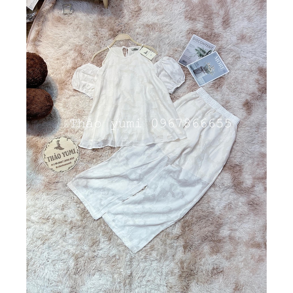 Set yếm khoét vai quần suông- Sarang Clothing